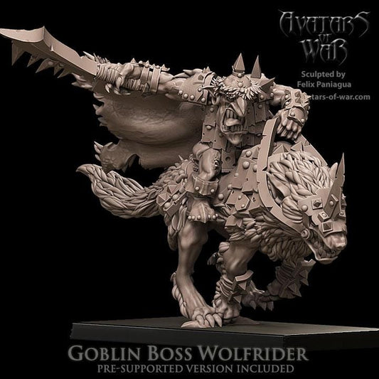 Avatars of War - Goblin Boss Wolfrider - Fantasy / D&D (Custom Order)