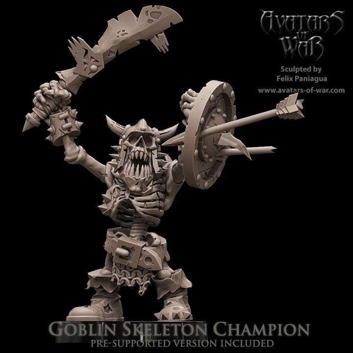 Avatars of War - Skeleton Goblin Champion - Fantasy / D&D (Custom Order)