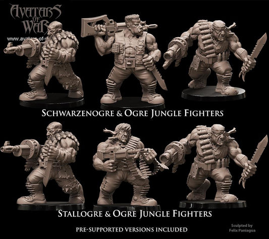 Avatars of War -  Ogre Jungle Fighters - Sci-Fi / D&D (Custom Order)