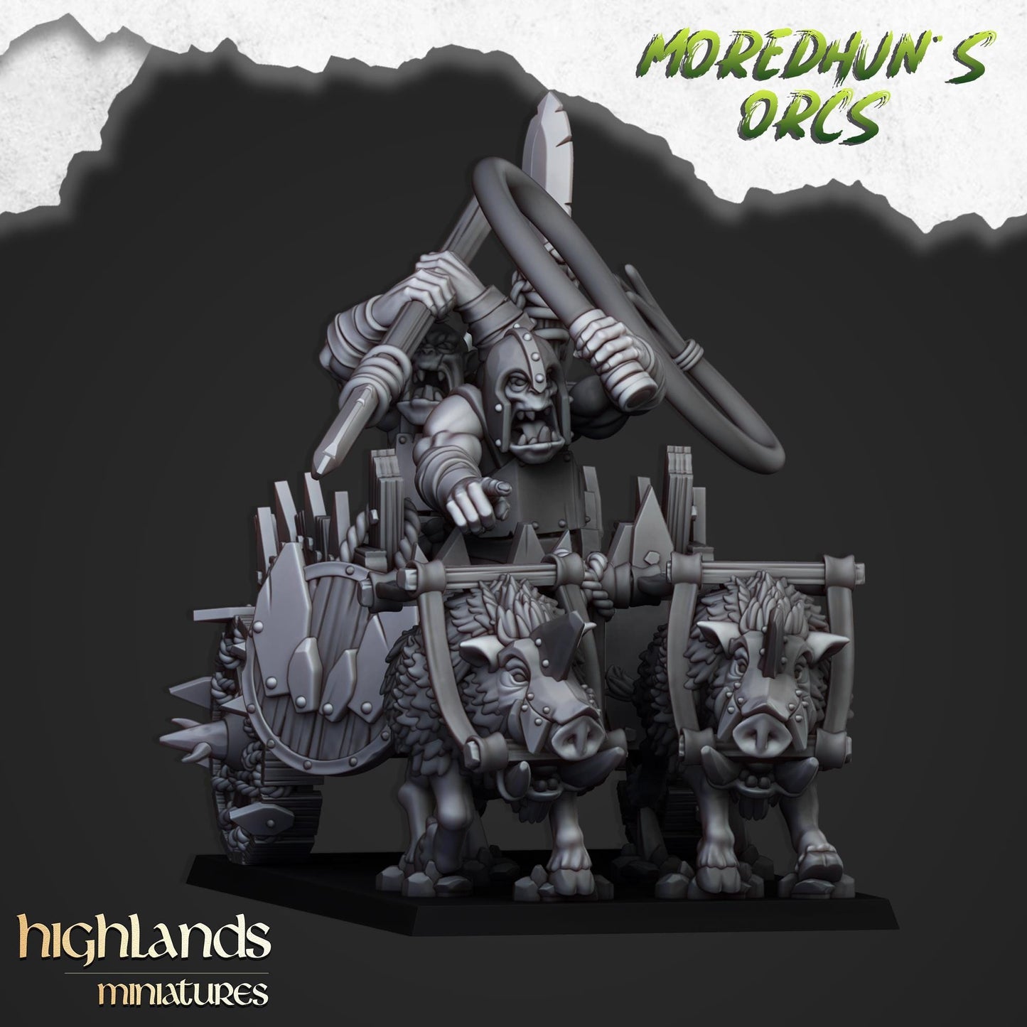 Highland Miniatures - Orc Chariot - Fantasy / D&D (Custom Order)