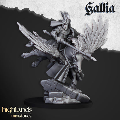 Highland Miniatures - Gallia Knights on Pegasus - Fantasy / D&D (Custom Order)