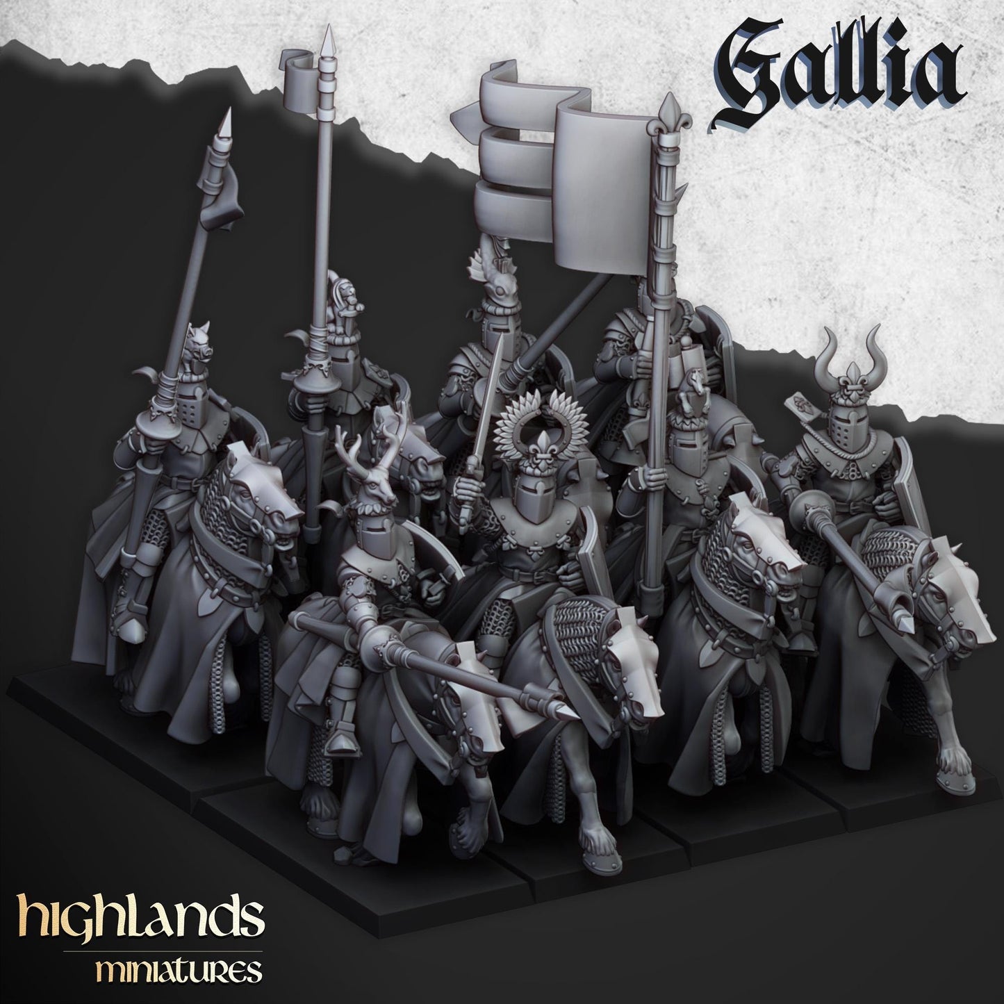 Highland Miniatures - Royal Knights of Gallia - Fantasy / D&D (Custom Order)