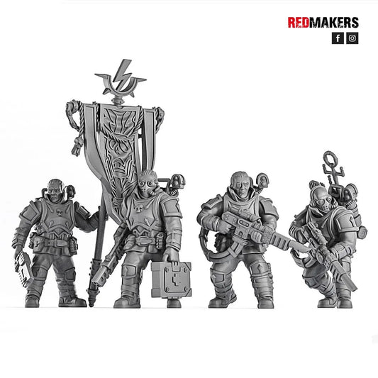 Red Makers - Special Forces Officer and Command Squad (Custom Order)