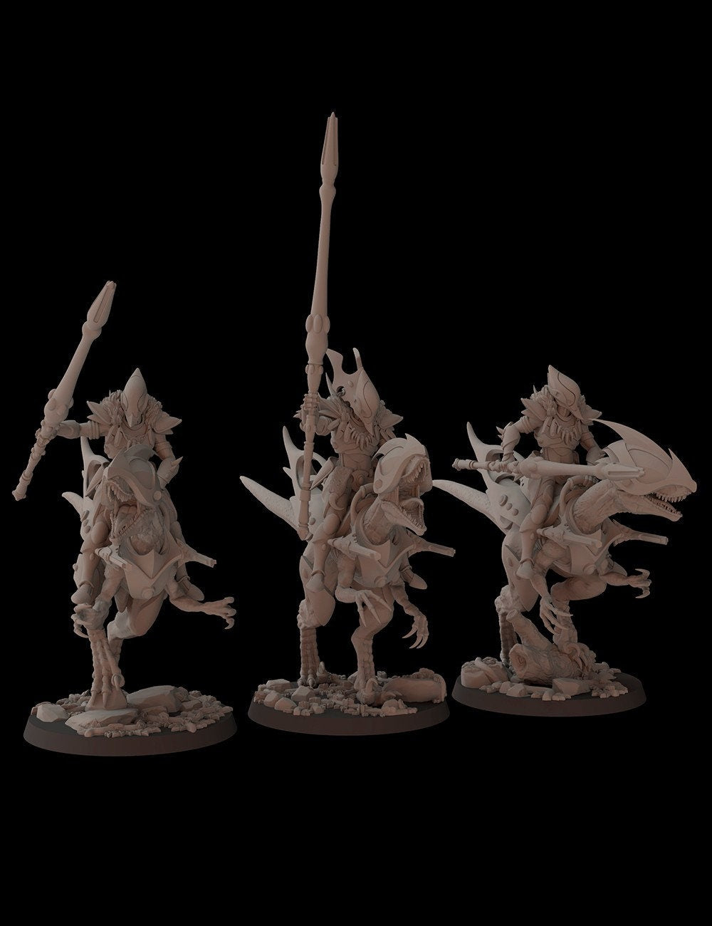 Aeterni Fantasy Cult Miniatures Lanceraptors x3 (Custom Order)