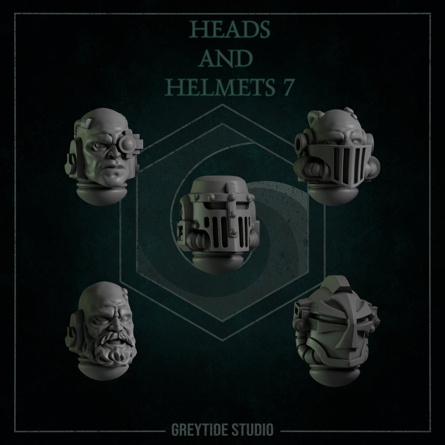 GreyTide Studios Head and Helmets Pack (Custom Order)