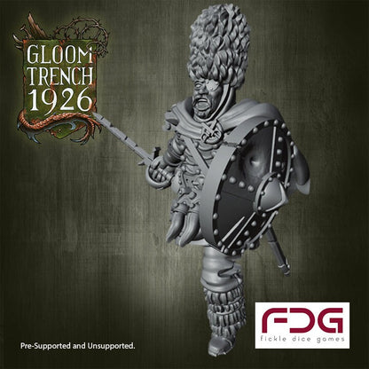 Gloom Trench - British Empire Highlanders with Swords x5 - Fickle Dice Games (Custom Order)