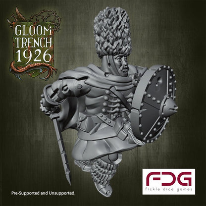 Gloom Trench - British Empire Highlanders with Swords x5 - Fickle Dice Games (Custom Order)