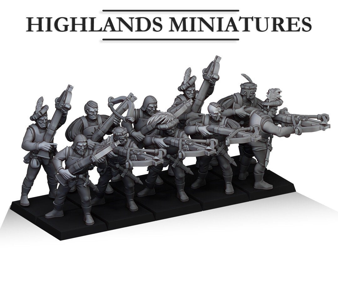 Sunland Troops with Arquebusiers and Crossbowmen - Highland Miniatures (Custom Order)