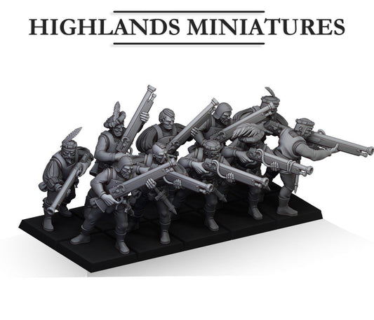 Sunland Troops with Arquebusiers and Crossbowmen - Highland Miniatures (Custom Order)