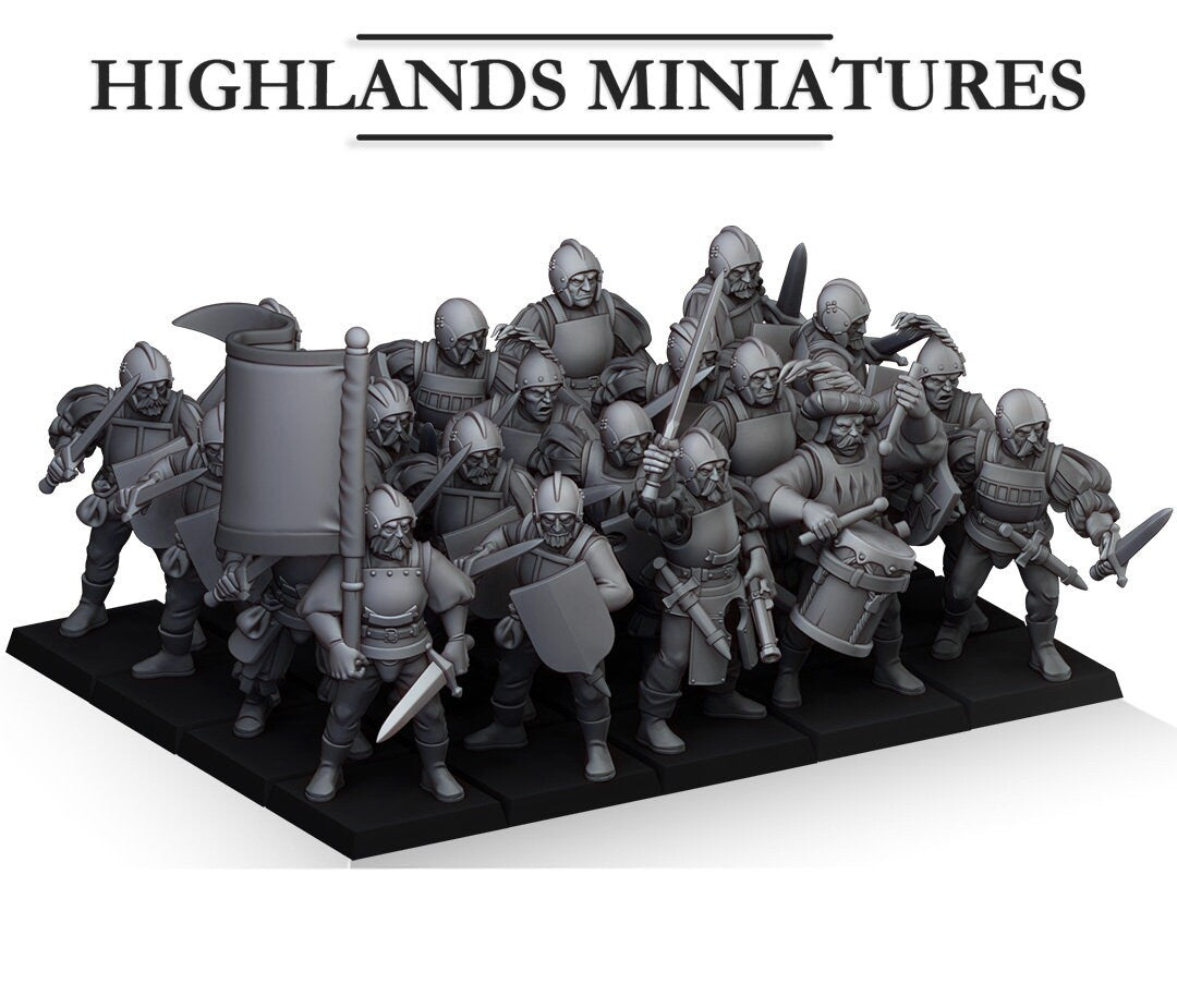 Sunland Troops with Swords and Shields - Highland Miniatures (Custom Order)