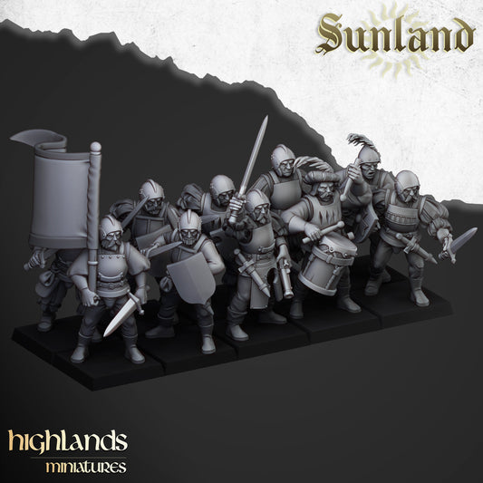 Sunland Troops with Swords and Shields - Highland Miniatures (Custom Order)